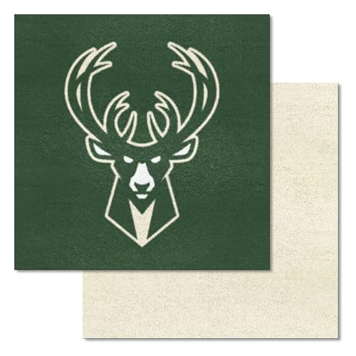 FANMATS 9328 Milwaukee Bucks Team Carpet Tiles - 45 Sq Ft.