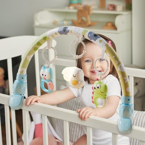 Générique Stroller Arch Toy, Battery-Powered Activity Arch, Sensory Pendant Plaything with Light, 18.11x12.6 inches Interactive Entertainment for Car Seats, Strollers, Babies 0+ Months – Image 5