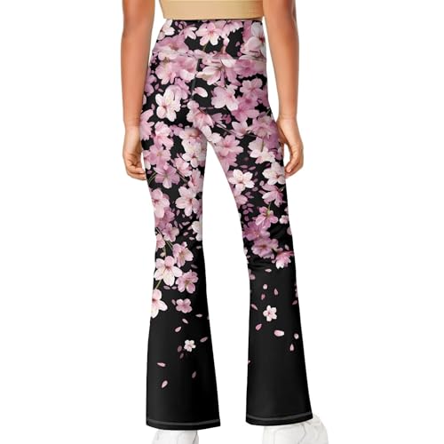 Loose Casual High Waist Leggings Girls Cute Soft Comfy Flare Yoga Pants Kids Comfy Stretchy Bell Bottom Trousers4