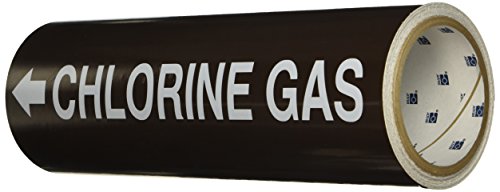 Chlore gaz signalisation pour tuyaux Brady B-946 évitant les erreurs de maintenance