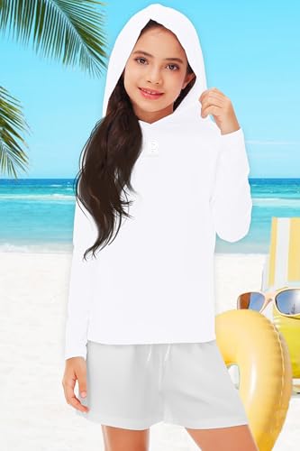 Image of Remimi Kids Sun Shirt Rash Guard Quick Dry Sun Protection Athletic Hoodie Hiking Shirts 3-12 Years