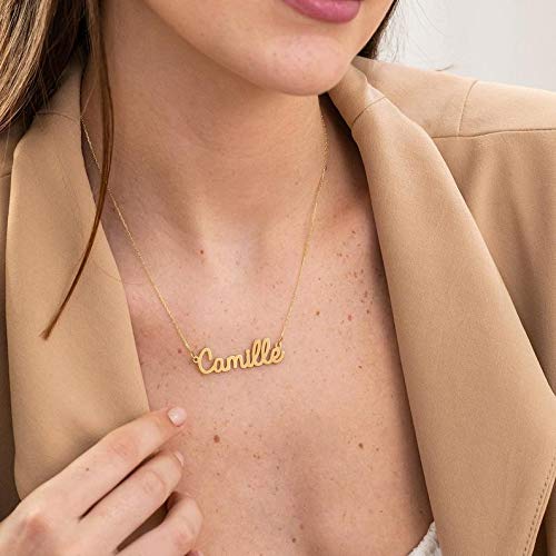 Custom Name Necklace With Heart Personalized 18K Gold Plated Name Necklace With Birthstone Customized Gift For Women #TOP2