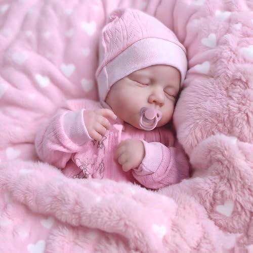 MRB Lifelike Reborn Baby Dolls -20 inch Realistic Newborn Baby Dolls, Soft Vinyl and Cloth Body Real Life Baby Dolls Girl with Accessories Birthday Gift for Kids Age 3 +