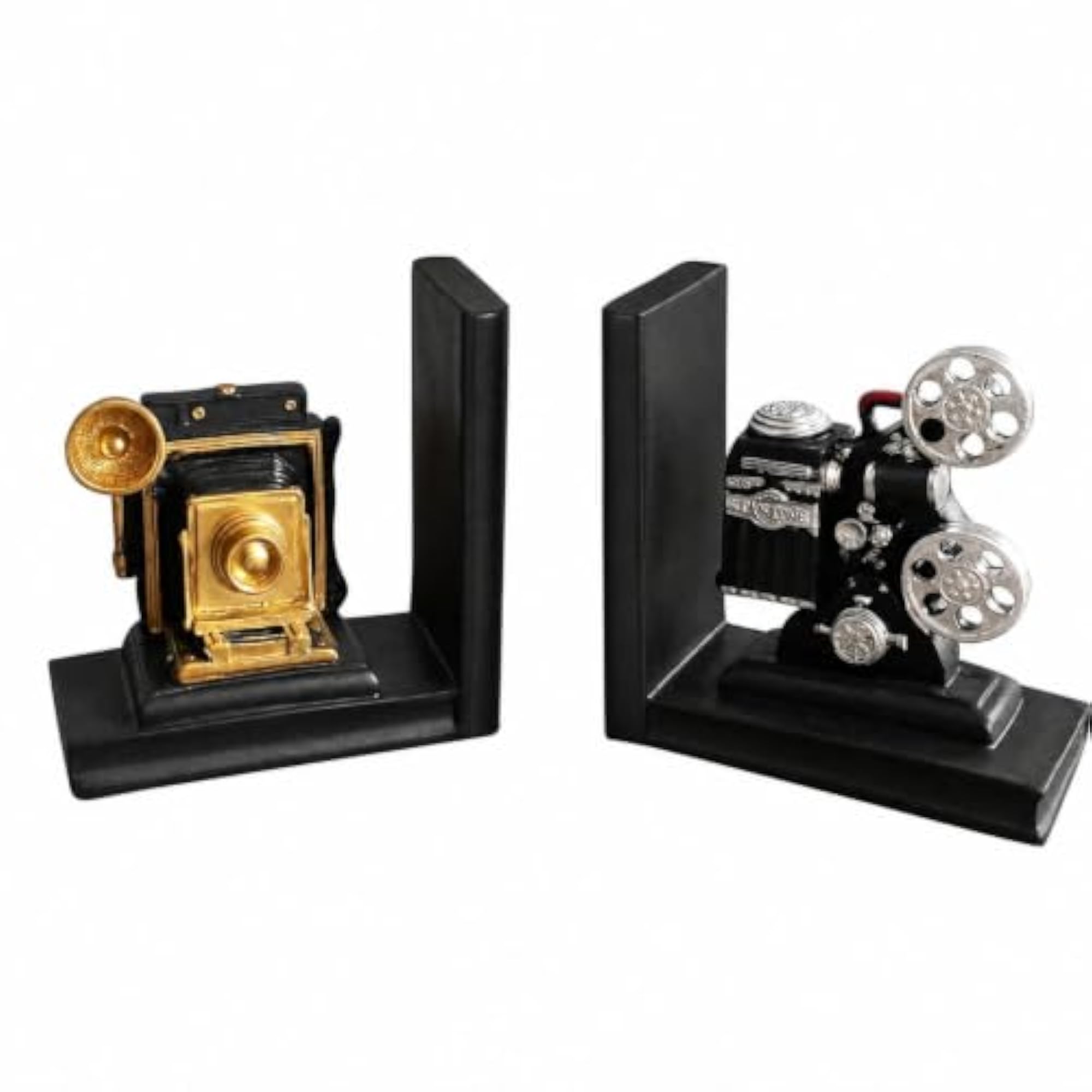 Compact Vintage Camera Projection Lamp Bookends