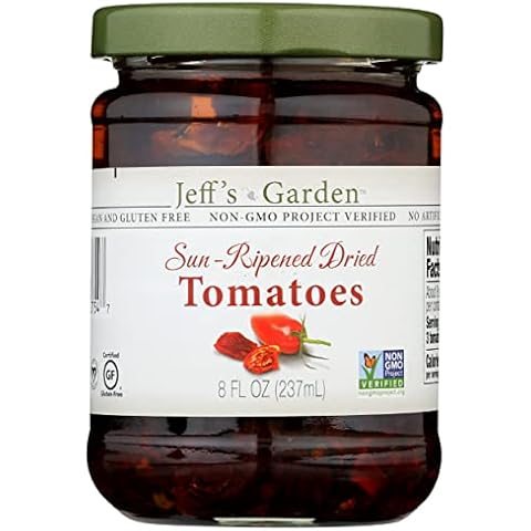 Jeff's Garden Sun-Ripened Dried Tomatoes in Olive Oil, Gluten Free & Non-GMO, 8 Oz (Pack of 6) Cover