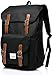 VASCHY Sac à Dos Hommes, Vintage 26,5L Grande capacité pour 15,6 Pouces Ordinateur Portable Imperméable Antivol Sac de Femmes Scolaire Garçon Filles Voyage Loisir Cartable College Lycee Travail Noir