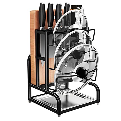 NYSUZHOUJI 304 Stainless Steel Pot Lid Holder,Spoon Rest with Lid Holder for Kitchen Counter top,Multifunctional Pot Lid Organizer for Stovetop (Style 4)