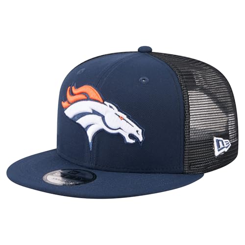 New Era Men's Navy Denver Broncos Core Team 9FIFTY Trucker Snapback Hat