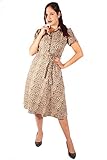 A-Form Rockteil unterfüttert SugarShock Damen Retro Leo Hemdkleid 165655401 Creme M