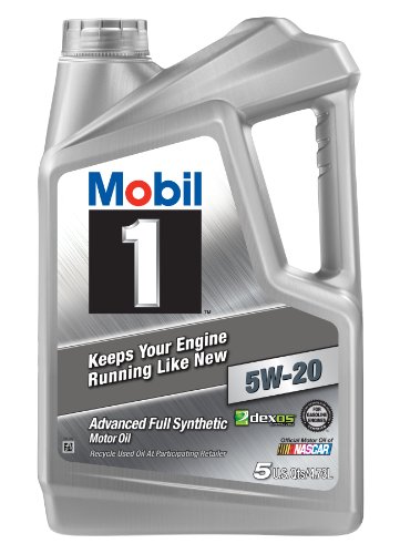 Mobil 1 120763 Synthetic Motor Oil 5W-20, 5 Quart