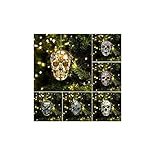 Totenkopf-Horror-Anhänger, Halloween-Handwerk, Dekoration, Anhänger für Auto, Rücksicht, DIY-Sammlung, Dekoration, Silber, One-size