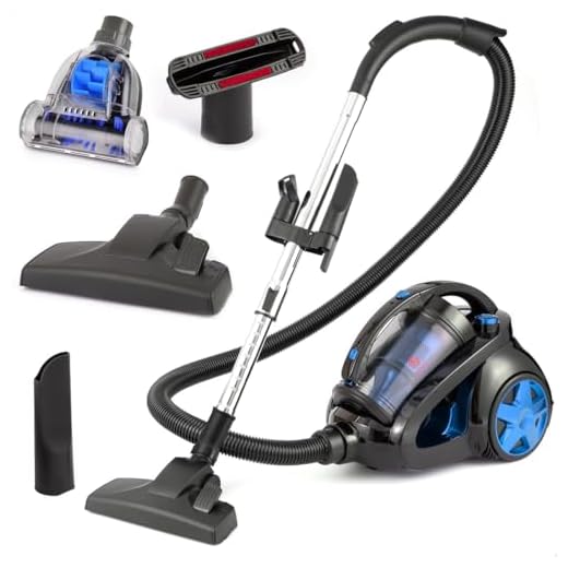 AG 3100 Bagless Vacuümreiniger, zonder zak, geschikt voor dierenhaar, 900 W, sterke zuigkracht, blauw