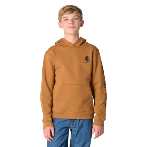Carhartt Boys Logo Sweatshirt, Carhartt Brown, 7