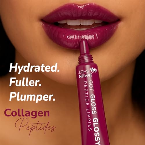 Image of Mila Beaute Peptide Lip Gloss Balm I With SPF & Hyaluronic Acid I Plump & Fuller Lips I Hydrating & Shiny Lip Balm Non Sticky I Highly Pigmented I Soft & Nourished Lips - Jamun Shot
