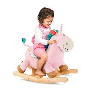 B. toys – Unicorn Rocker – Unicorn Rocking Toy – Wooden Ride-On – Classic Toys for Toddlers, Kids – 18 Months + – Rodeo Rocker – Cleo