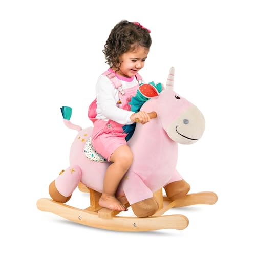 B. toys – Unicorn Rocker – Unicorn Rocking Toy – Wooden Ride-On – Classic Toys for Toddlers, Kids – 18 Months + – Rodeo Rocker – Cleo