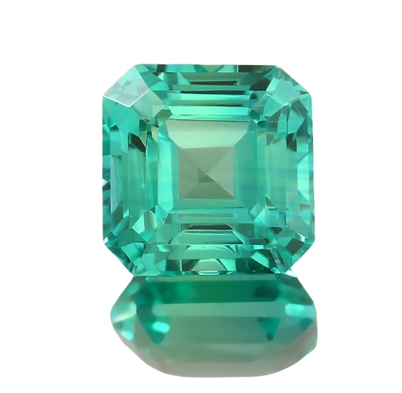 Saphir vert naturel 12x12mm Asscher GH_NAT_12584 pour création de bijoux