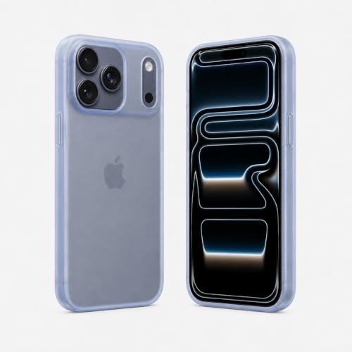 Image of FIRST MART Back Cover for iPhone 17 Pro | Ultra-Thin Frosted Matte Semi-Transparent Silicone Case, Anti-Slip Grip, Precise Fit | Blue