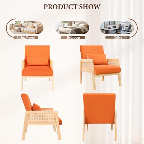 Sillón plegable terciopelo naranja miniatura 7