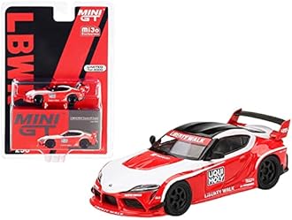 MINI GT True Scale Miniatures LB Works Model Car Compatible with Toyota GR Supra Supra Liqui Limited Edition 1/64 Diecast Model Car MGT00290