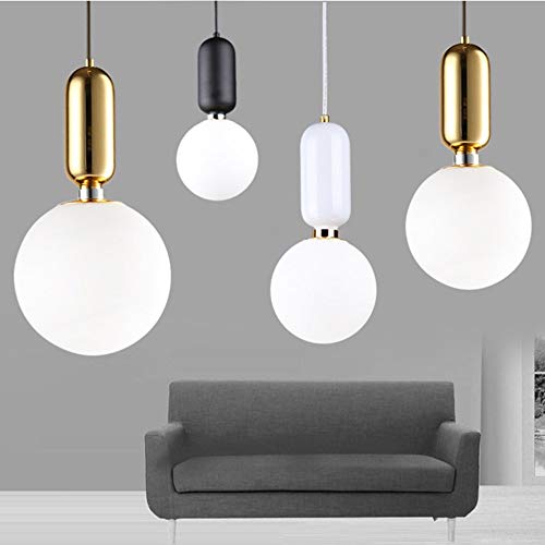 Plafonnier salon moderne en verre noir 30cm chic