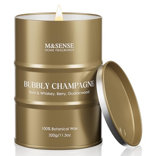 Image of M&SENSE Bubbly Champagne Scented Fall Candles,11.3oz Soy Wax