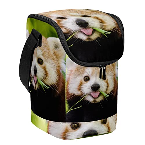 Bolsa de almuerzo de panda rojo aislante con gran capacidad total 2