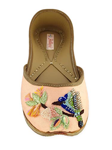 Image of Fulkari Prime Pure Leather Casual Women's Soft Leather Bite and Pinch Free Ladies Jutti Ethnic Mojari