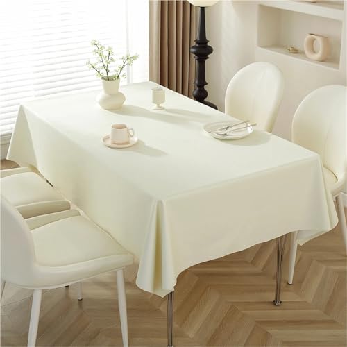 Nappe de table en cuir synthétique uni imperméable 140x220 cm - 5