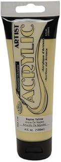 Royal & Langnickel 120ml Tube Quality Acrylic Canvas Mural Decorative Paint - Naples Yellow
