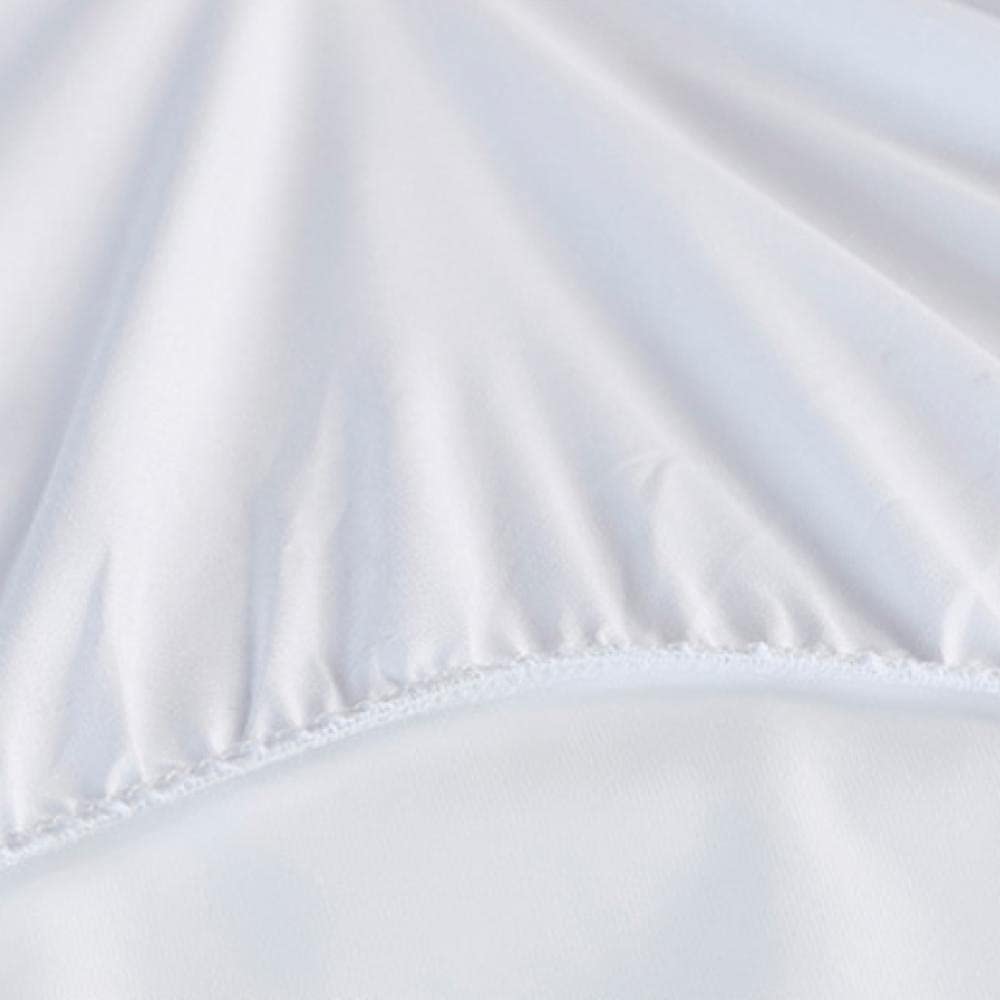 Sábana bajera impermeable de 140 x 200 cm, bolsillo profundo de 30 cm, tela cepillada suave, resistente a la orina, calidad de hotel, color verde sólido, ideal para dormitorios infantiles y familiares