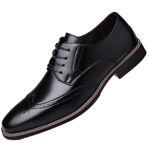 Premium Leather Lace Up Oxford Shoes Men’s Comfortable Office Business Dress
