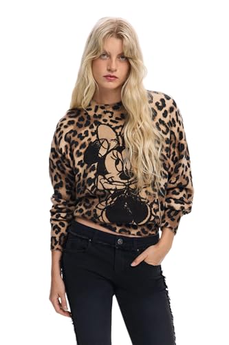 Desigual Femme 25wwjf43 Pull-Over, Marron, L EU
