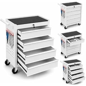 Garvee Rolling Tool Chest with Wheels, 4 Drawer Tool Storage Cabinet