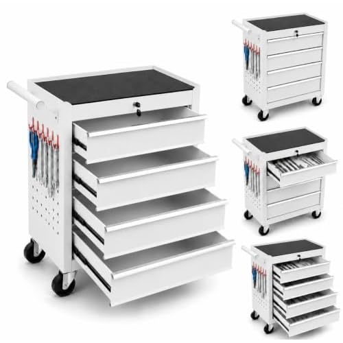 Garvee Rolling Tool Chest with Wheels, 4 Drawer Tool Storage Cabinet