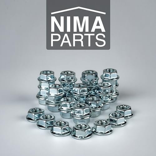 50x Flanschmutter mit Sperrverzahnung M8 - Gezahnte Sechskantmuttern - Bundmuttern - Sperrzahnmuttern - Gewindemutter - rostfrei verzinkt