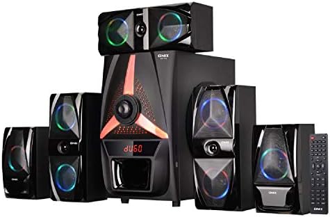 Onix OHT-350 150 Watts 5.1 Channel Multimedia Speaker System with USB/SD/MMC Card/Bluetooth/FM Radio & Remote Function (Black)