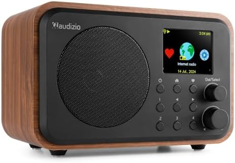 Audizio Vicenza Radio Internet WiFi Bluetooth Sur Batterie - Bois Foncé, DAB/FM, 32000 Stations
