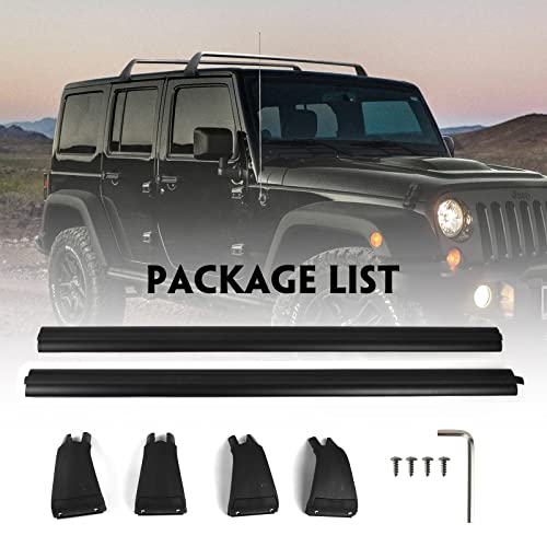 Huray Roof Racks Crossbars For Jeep Wrangler Jk Jl 07-23, Jeep Gladiator Jt 19-23 Hard Top Cross Bars (Classic) #TOP5