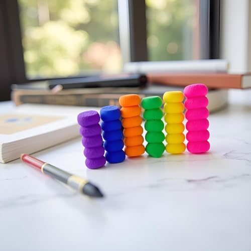 10Pcs multicolor Soft Foam Pencil Grips, Pen Grippers for Diamond Painting Pens Drill Pen, Pencil Cushion for Drawing Writing Kids Toddlers Adults Arthritis Drawing Pens - Thumbnail 6