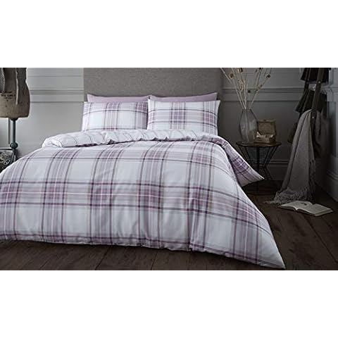 Lancashire Bedding Elgin Check Duvet Set Cover