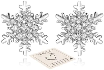 HEEYA Silver Stud Earrings for Women Girls - Sterling Silver Post Earrings, Hypoallergenic Cubic Zirconia Stud Earrings Diamond Earrings Set Jewellery Gift with Box Christmas Birthday