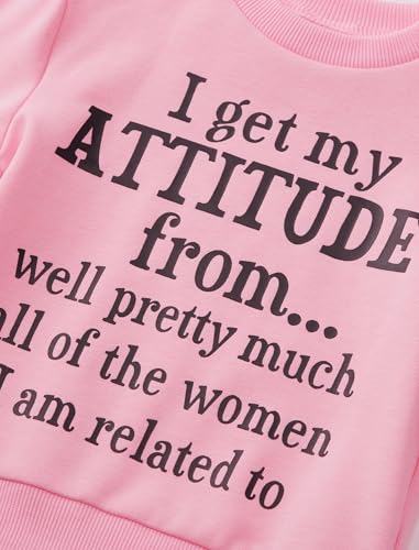 Image of Toddler Baby Boy Girl Clothes with Pockets 2PC Long Sleeve Pullover Sweatshirt and Pants Infant Fall Winter Outfit