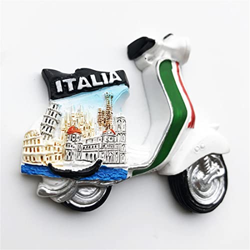 Imán de Resina 3D Motocicleta Italia para Refrigerador miniatura 3