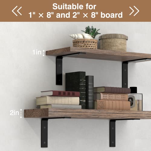12 Inch J Shelf Brackets (Match 11.25" Board) 4Pcs + 8 X 6" L Shelf Brackets 4Pcs #TOP5
