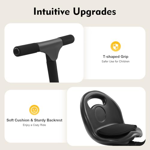 Baby Kiddy Board Universal Buggy Footboard 110 lbs Capacity Ride-On Board with Removable Seat & 360° Swivel Wheels Adjustable Standing Platform for Kids 2-6 Years - Image 6