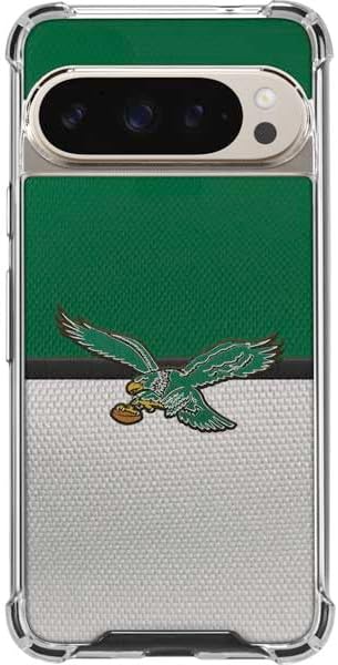 Skinit Clear Phone Case Compatible with Google Pixel 9 Pro XL - Officially Licensed NFL Philadelphia Eagles Tropical Print Design