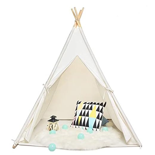Sisticker Teepee Tent for Kids with Floor Mat+Feathers+ Bunting+Carry Bag- Kids Gifts for Girls and Boys Children Toys Foldable Large Playhouse Indoor and Outdoor (White)