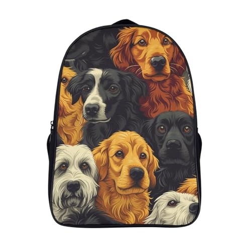 Mochila con estampado de Golden Retriever ideal para el colegio y excursiones de estudiantes