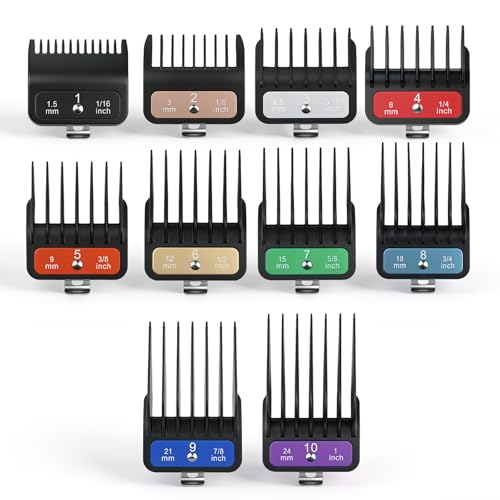 10-Piece Full Size Attachment Guards Set with Colored Metal Clips